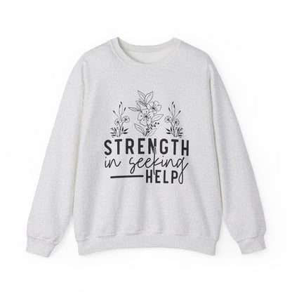 Floral Strength Mental Health Crewneck Sweatshirt