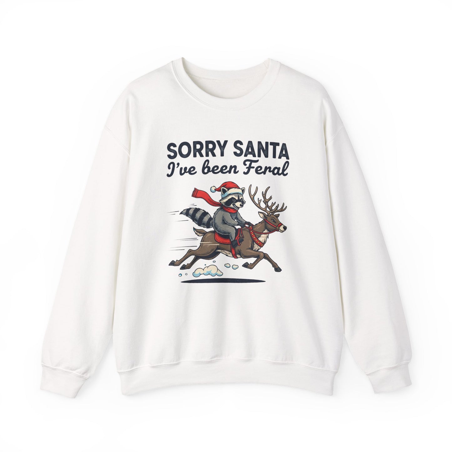 Sorry Santa I've Been Feral Christmas Crewneck Sweatshirt - Samberule
