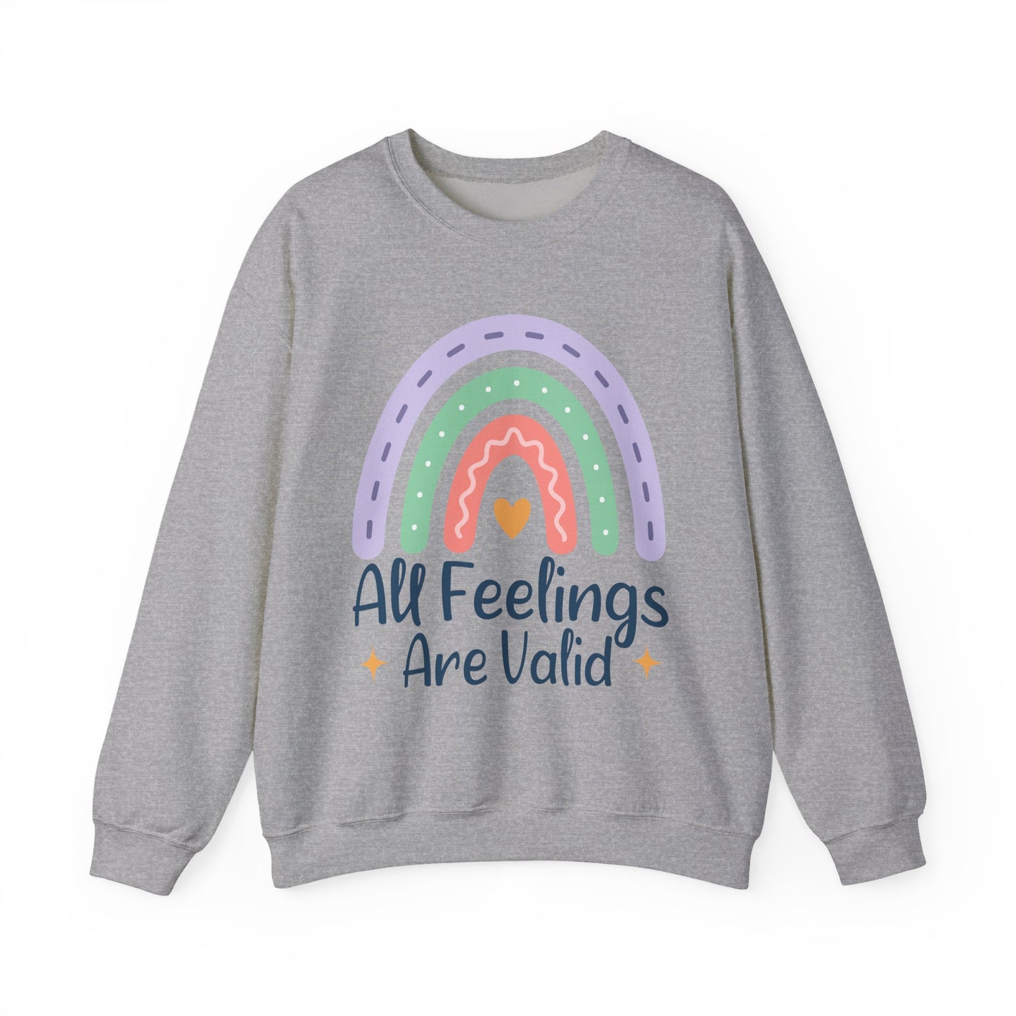 All Feelings Are Valid Mental Health Crewneck Sweatshirt