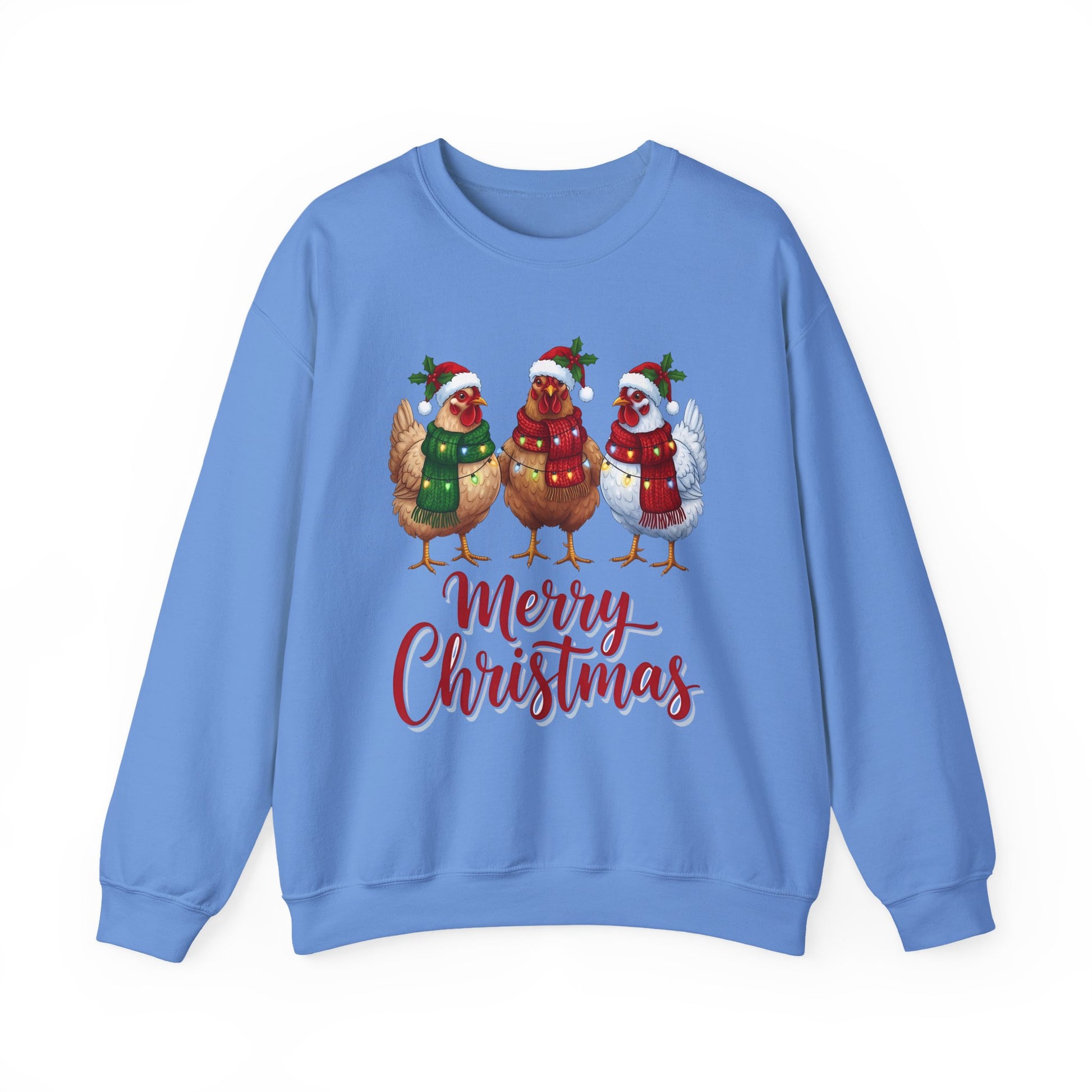 Chickens Merry Christmas Crewneck Sweatshirt - Samberule