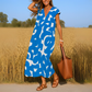 Riley - V-Neck Midi Dress - Samberule