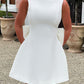 Amber | Women Wedding Guest Structured Mini Dress