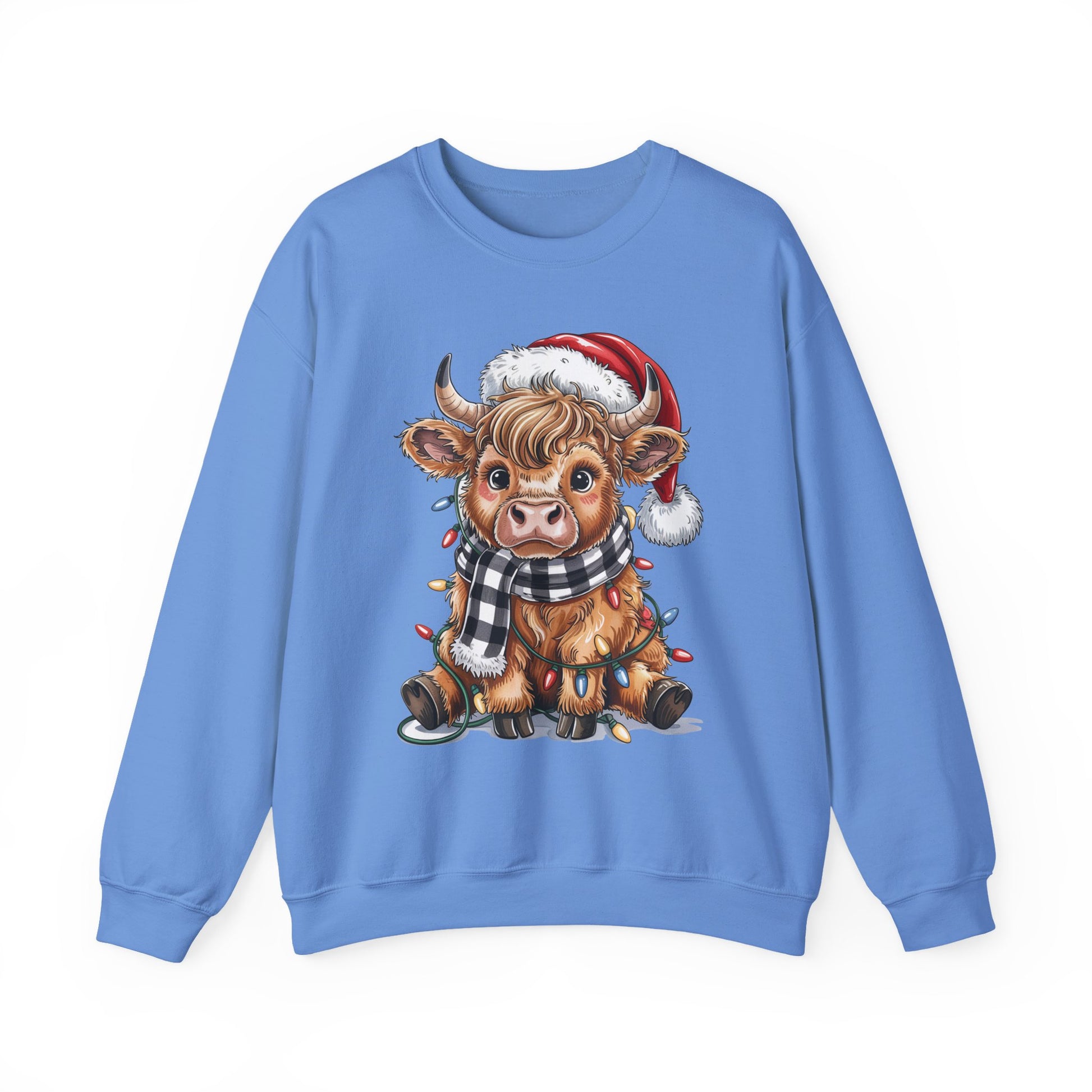 Festive Highland Cow Christmas Crewneck Sweatshirt - Samberule