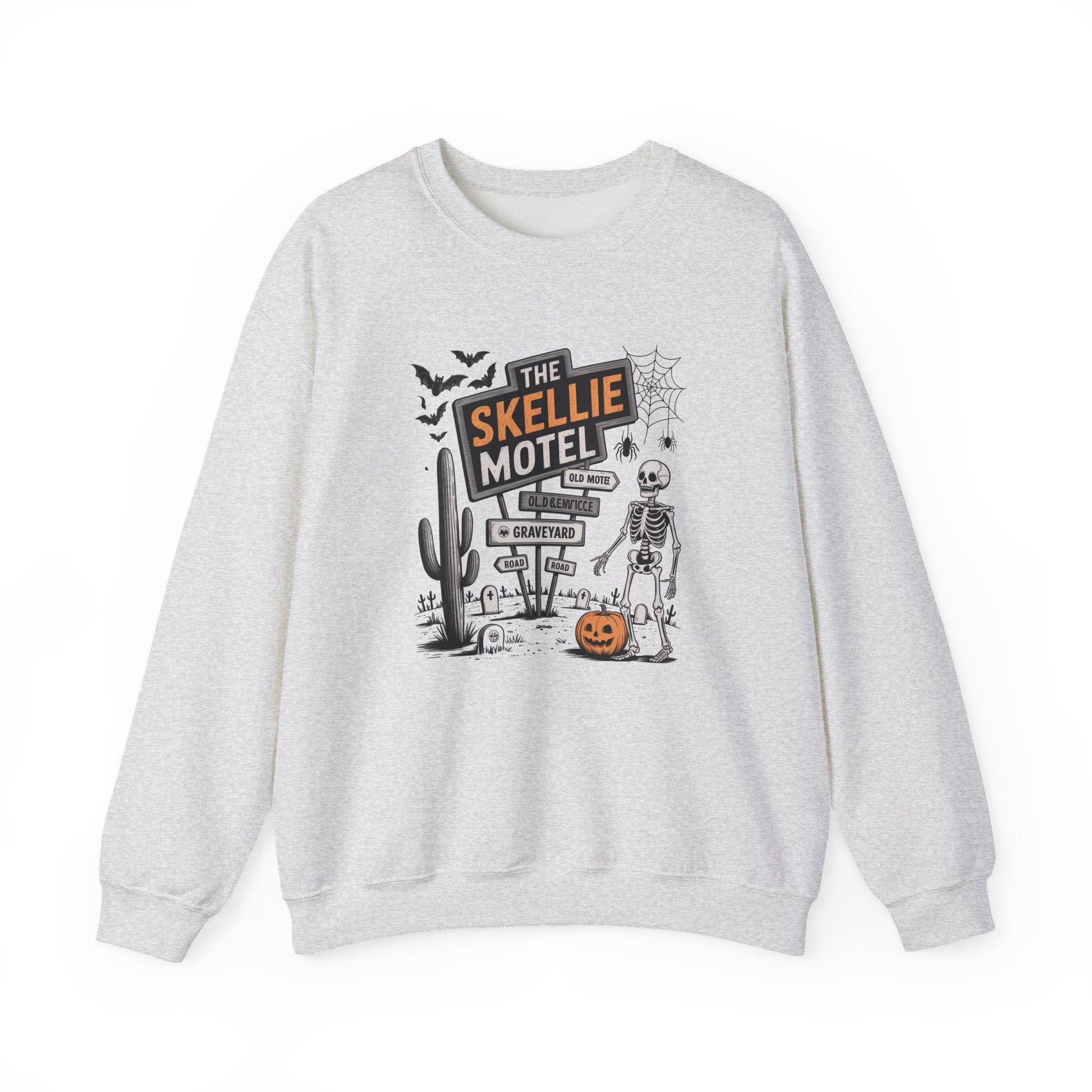 Skeleton Motel Halloween Crewneck Sweatshirt - Samberule