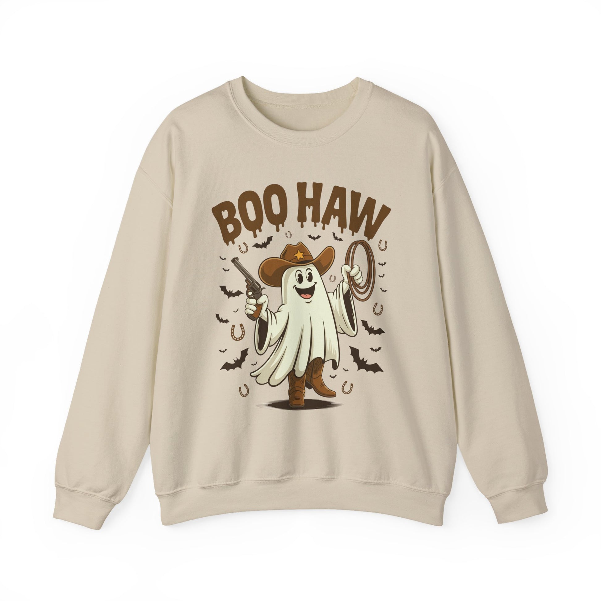 Boo Haw Ghost Halloween Crewneck Sweatshirt - Samberule