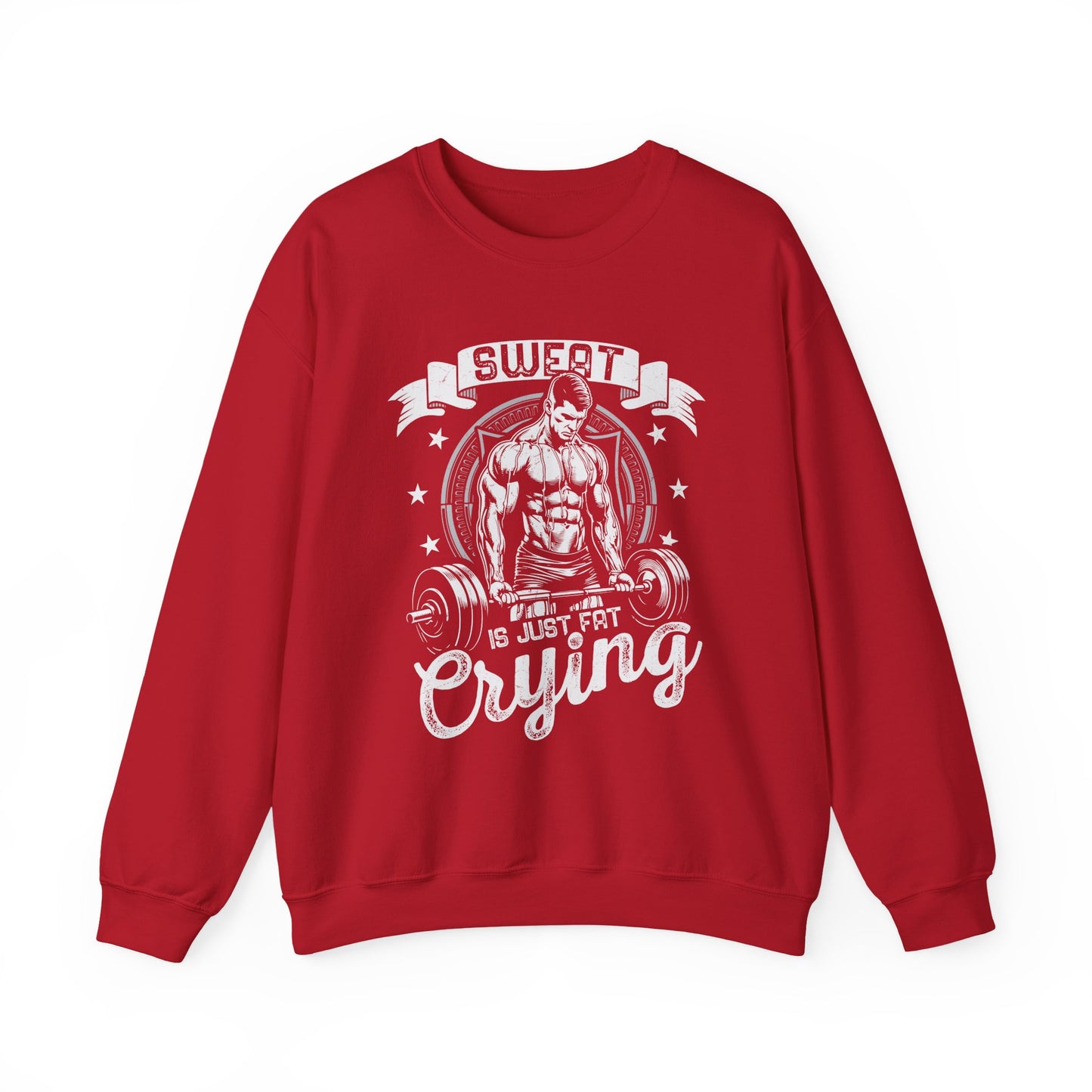 Sweet Is Fat Crying Gym Crewneck Sweatshirt