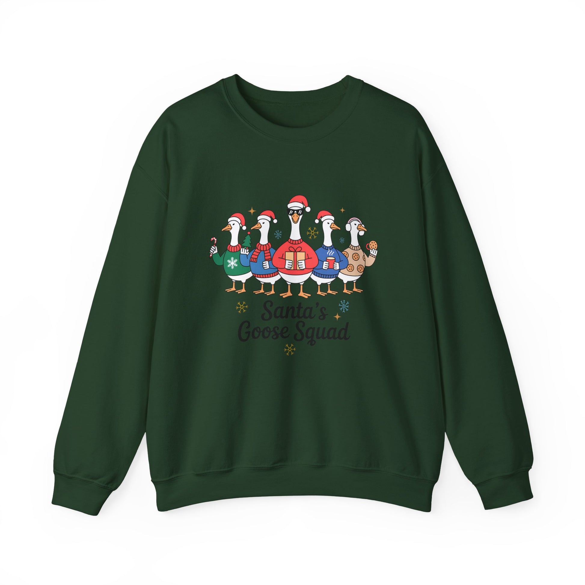 Santa's Goose Squad Christmas Crewneck Sweatshirt - Samberule