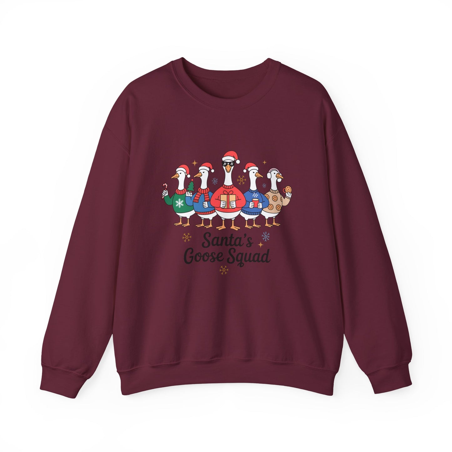 Santa's Goose Squad Christmas Crewneck Sweatshirt - Samberule