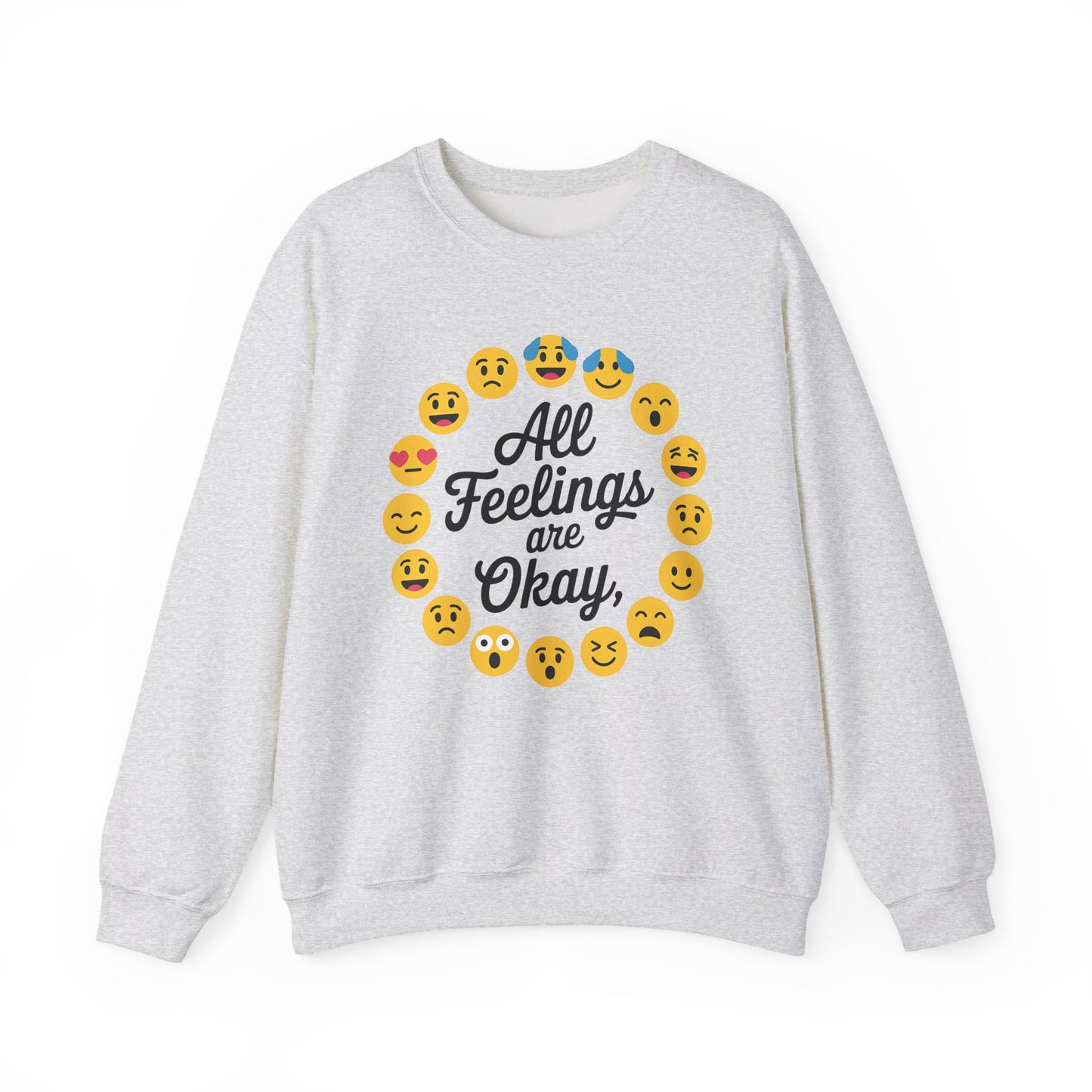 All Feelings Are Okay Mental Health Crewneck Sweatshirt