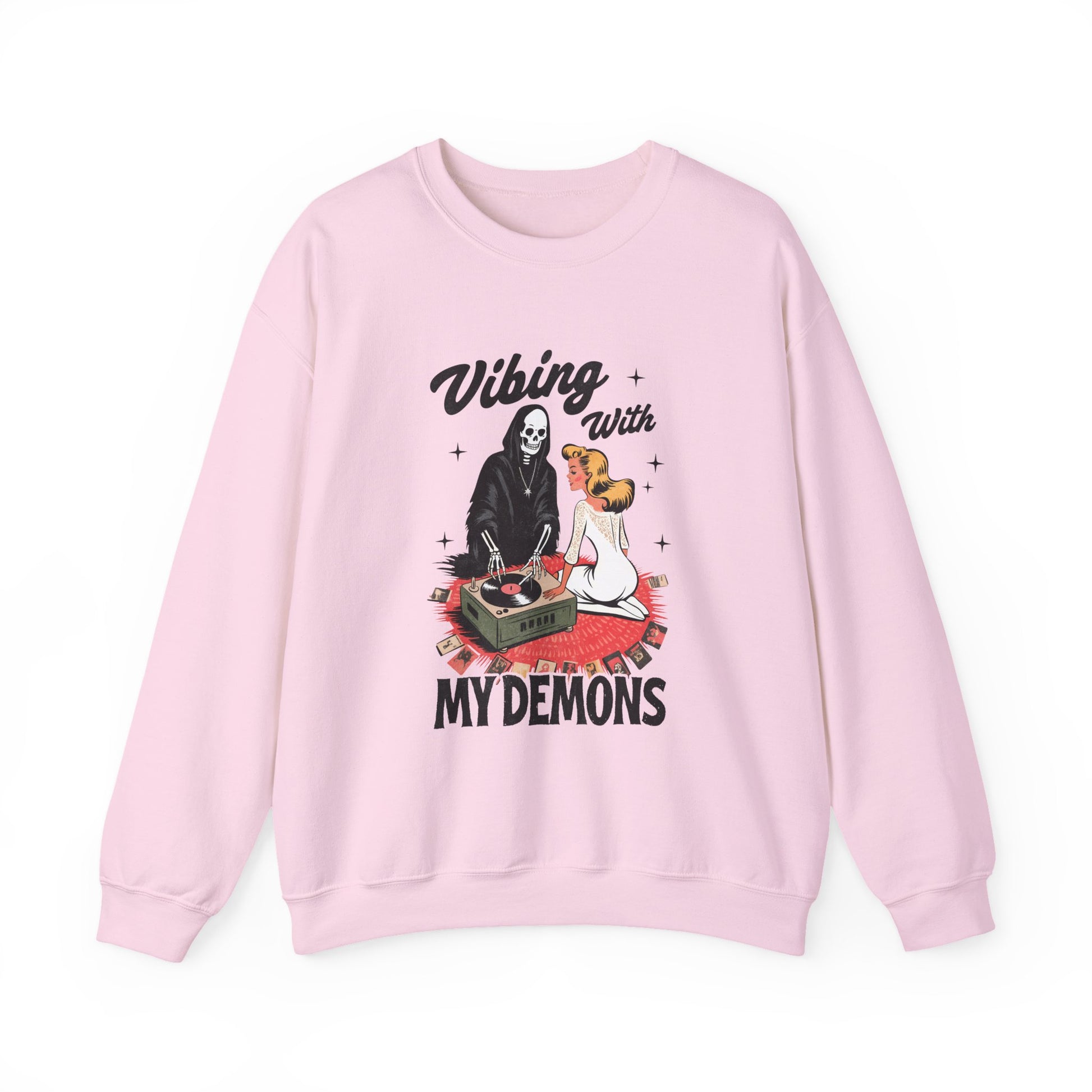 Vibing With My Demons Halloween Crewneck Sweatshirt - Samberule