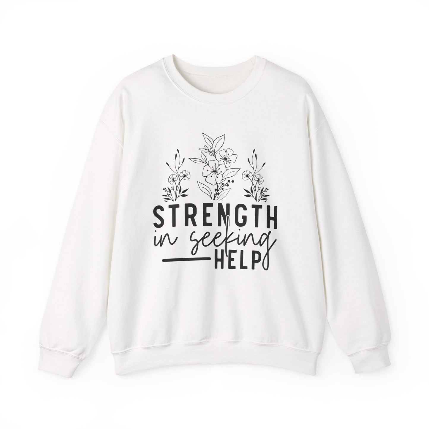 Floral Strength Mental Health Crewneck Sweatshirt