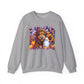 Fall Highland Cow Ghost Halloween Crewneck Sweatshirt - Samberule