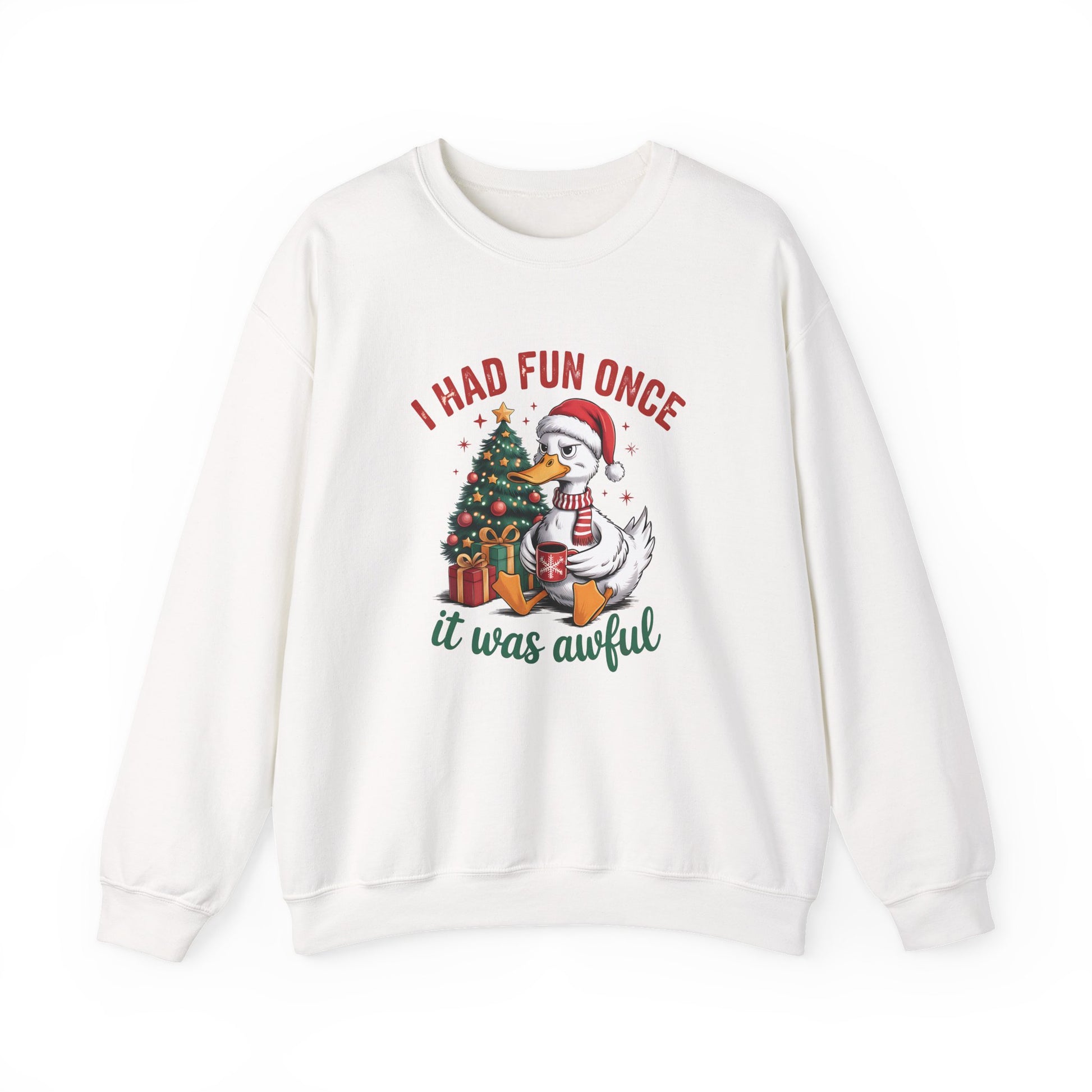 I Had Fun Once It Was Awful Christmas Crewneck Sweatshirt - Samberule