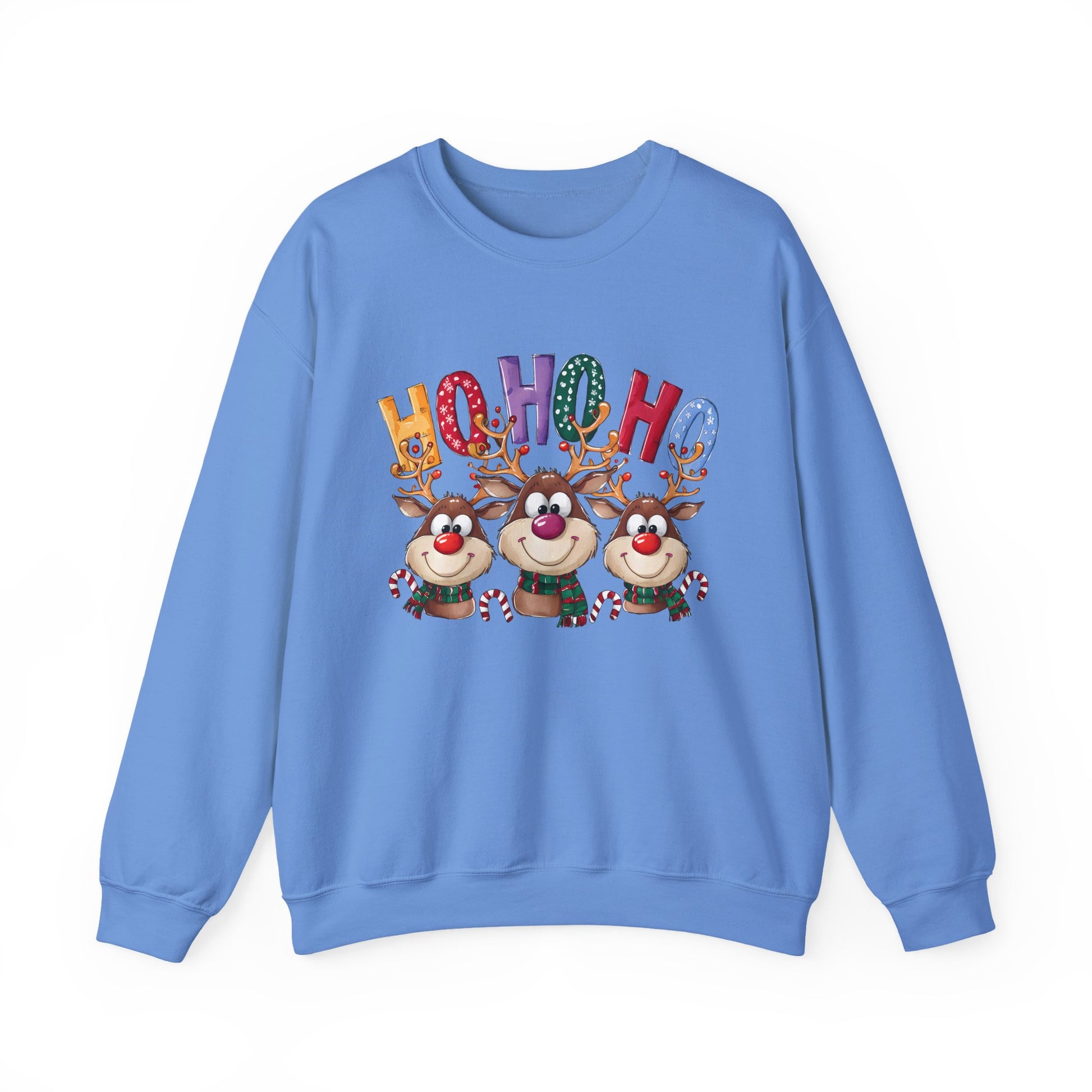 Ho Ho Ho Reindeer Christmas Crewneck Sweatshirt - Samberule