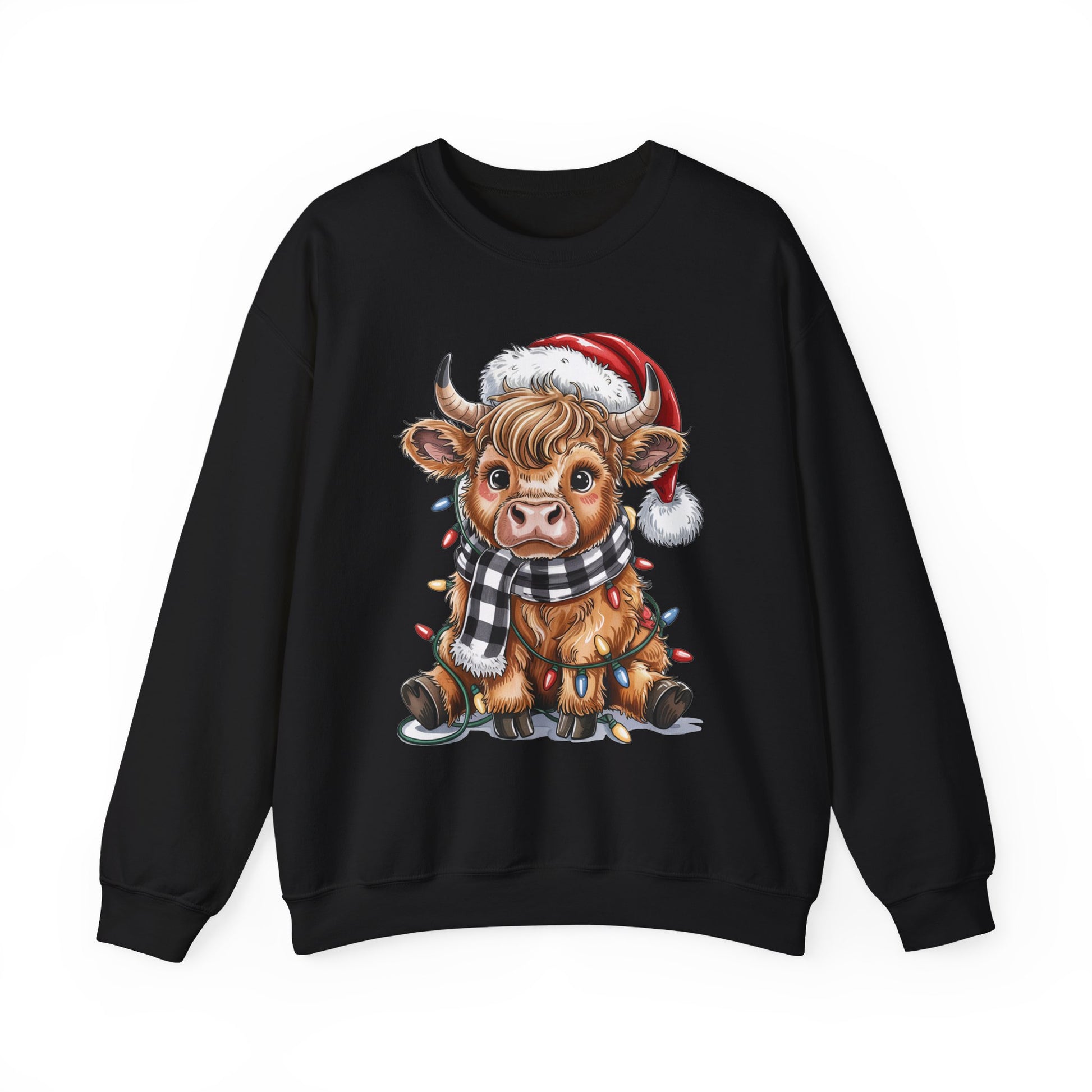 Festive Highland Cow Christmas Crewneck Sweatshirt - Samberule