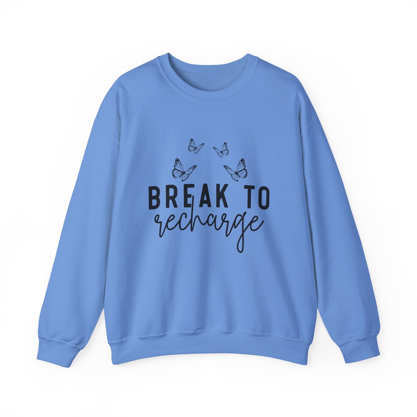 Break to Recharge Mental Health Crewneck Sweatshirt