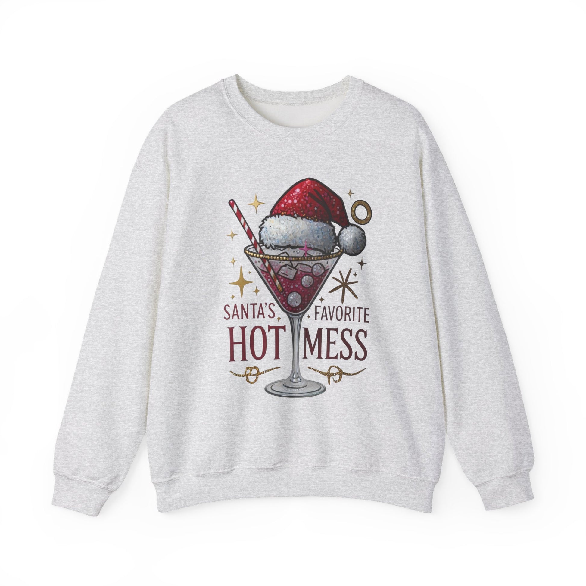Santa's Favorite Hot Mess Christmas Crewneck Sweatshirt - Samberule