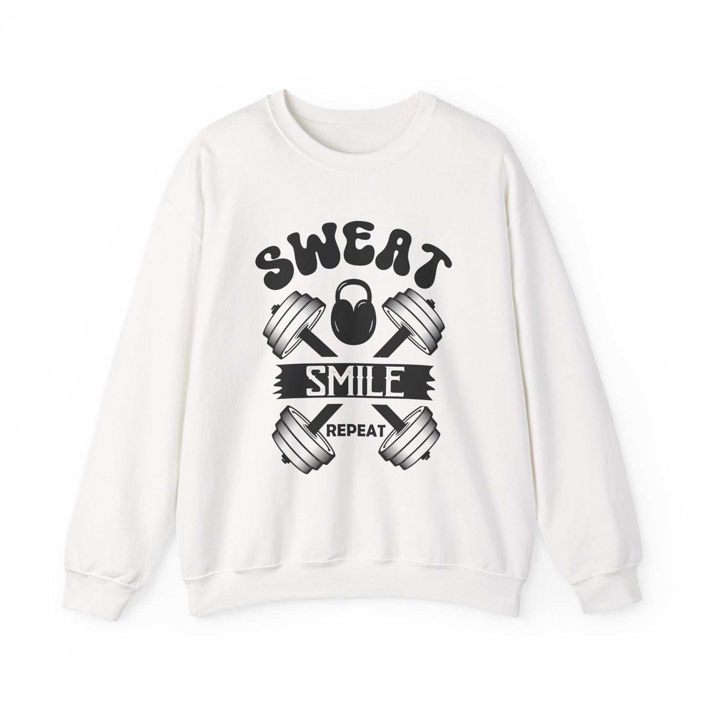 Sweat, Smile, Repeat Gym Crewneck Sweatshirt