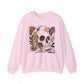 Floral Skull Tattoo Style Halloween Crewneck Sweatshirt - Samberule