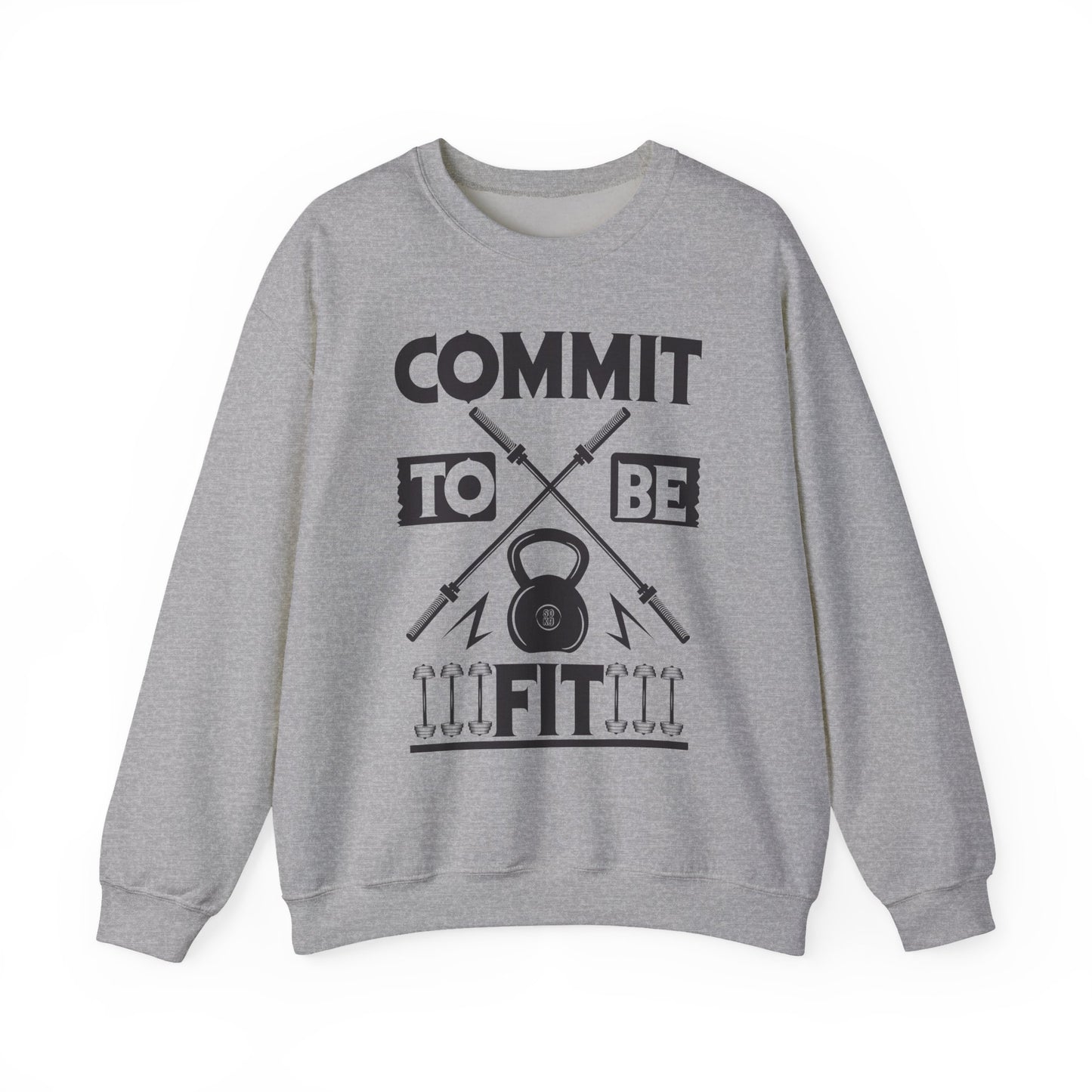 Commit To Be Fit Gym Crewneck Sweatshirt
