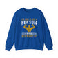 It's Hard To Beat A Person Who Never Gives Up Gym Crewneck Sweatshirt
