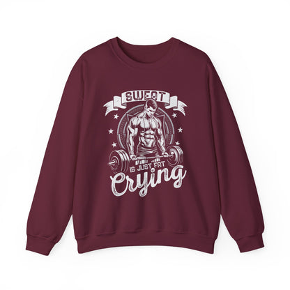 Sweet Is Fat Crying Gym Crewneck Sweatshirt