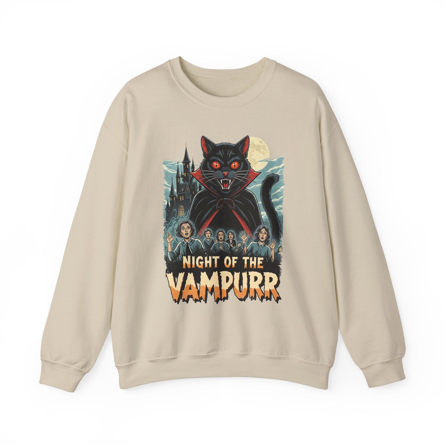 Night of the Vampurr Halloween Crewneck Sweatshirt - Samberule