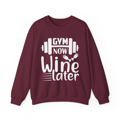 Gym Now Wine Later Gym Crewneck Sweatshirt