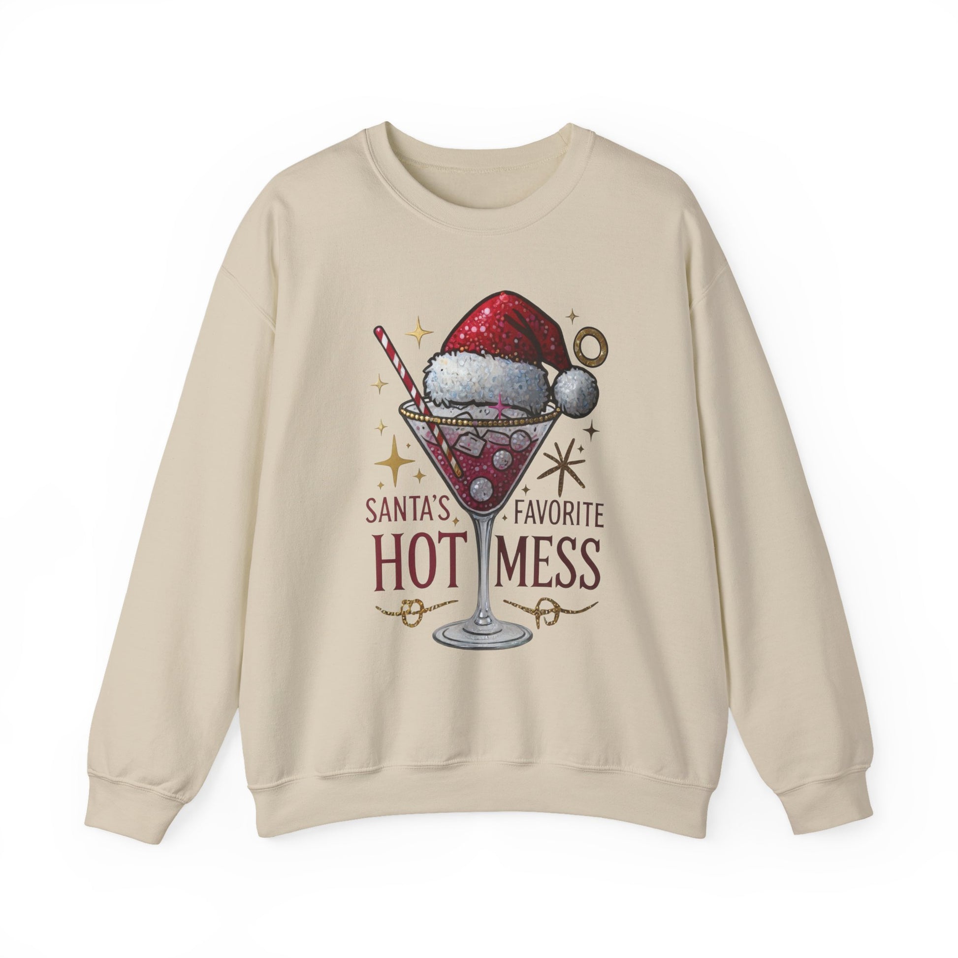 Santa's Favorite Hot Mess Christmas Crewneck Sweatshirt - Samberule