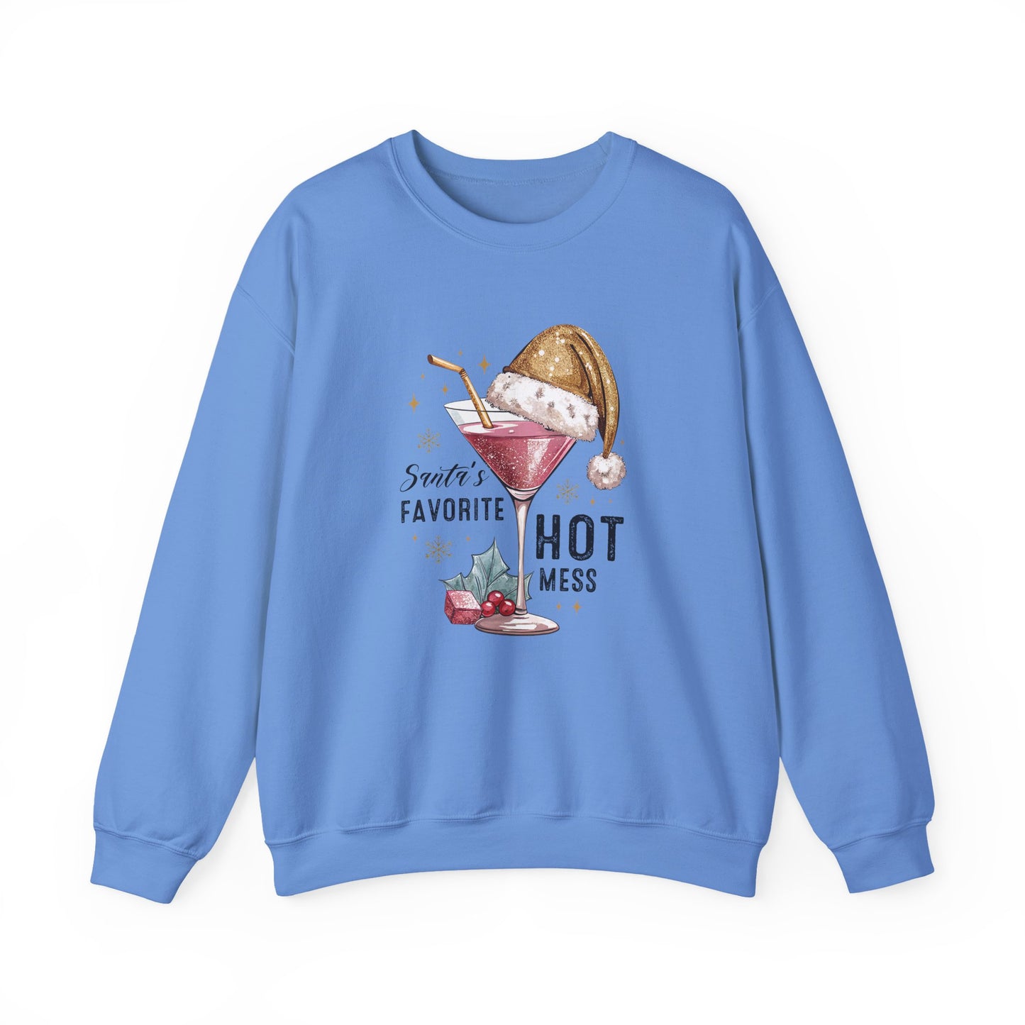 Santa's Favorite Hot Mess Christmas Crewneck Sweatshirt - Samberule