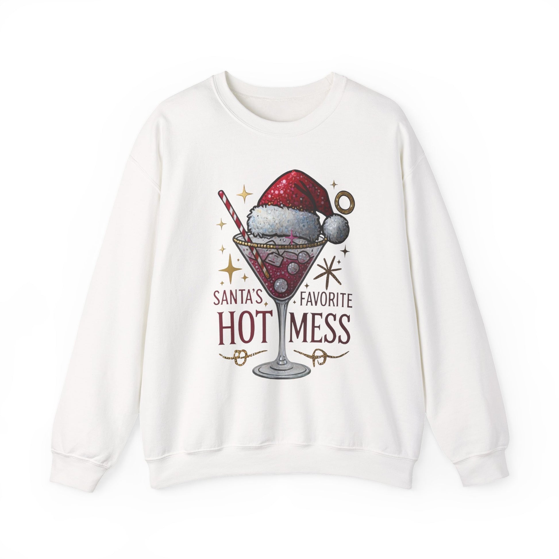 Santa's Favorite Hot Mess Christmas Crewneck Sweatshirt - Samberule