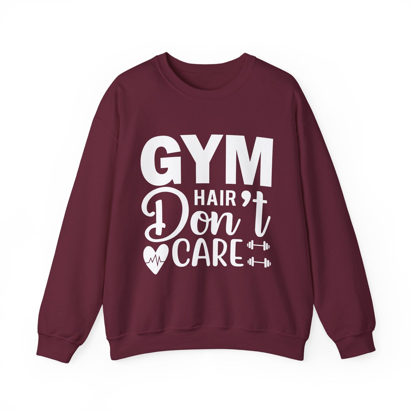 Gym Hair Don't Care Gym Crewneck Sweatshirt