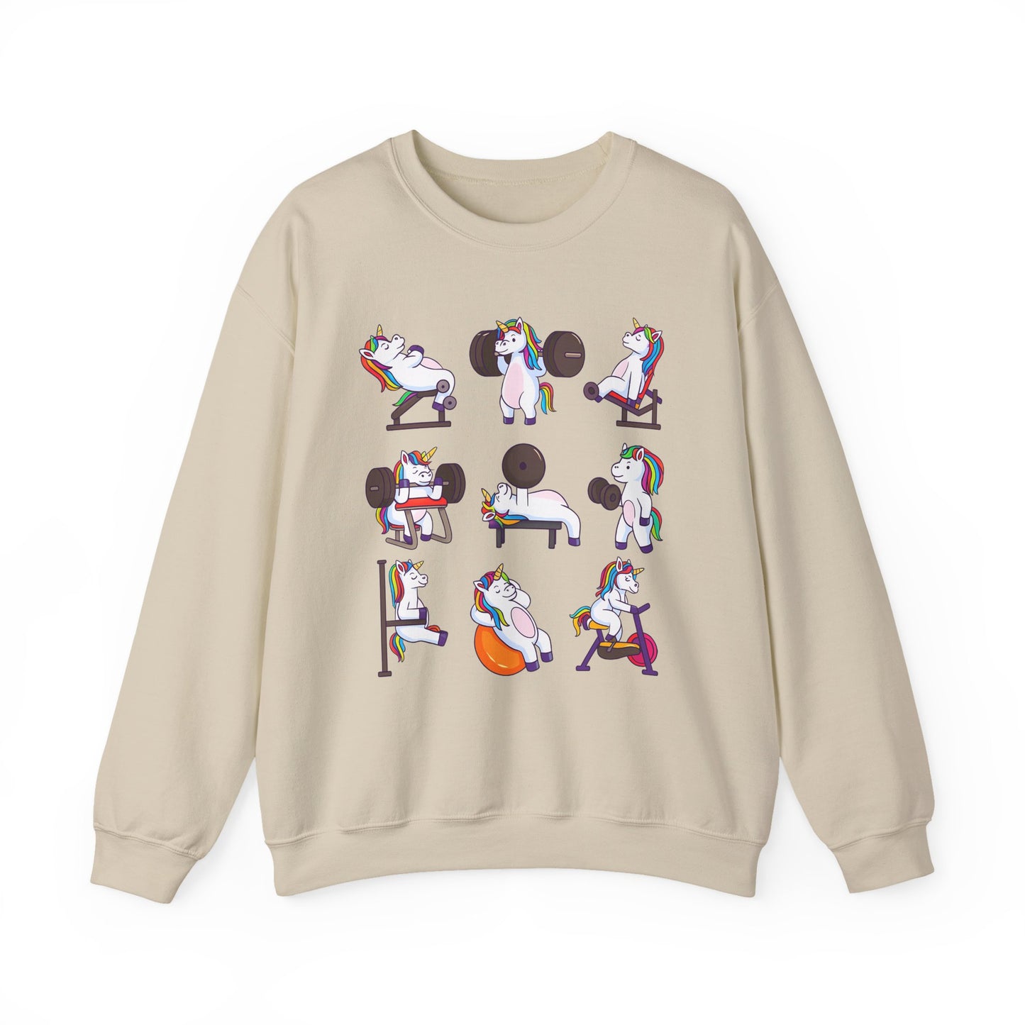 Unicorn Fitness Gym Crewneck Sweatshirt