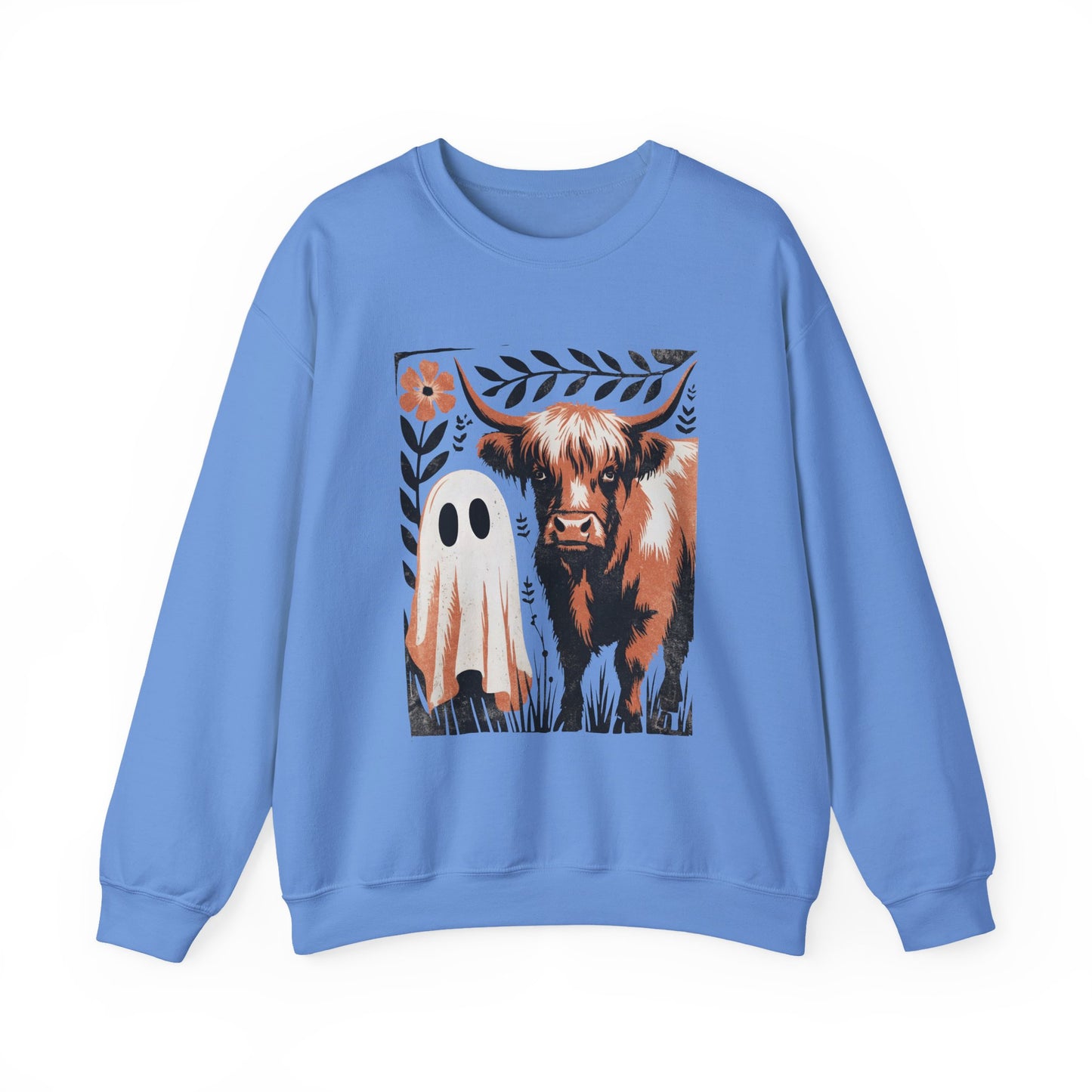 Halloween Ghost & Cow Halloween Crewneck Sweatshirt - Samberule