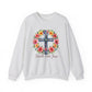 "Faith Over Fear Floral" Faith Crewneck Sweatshirt