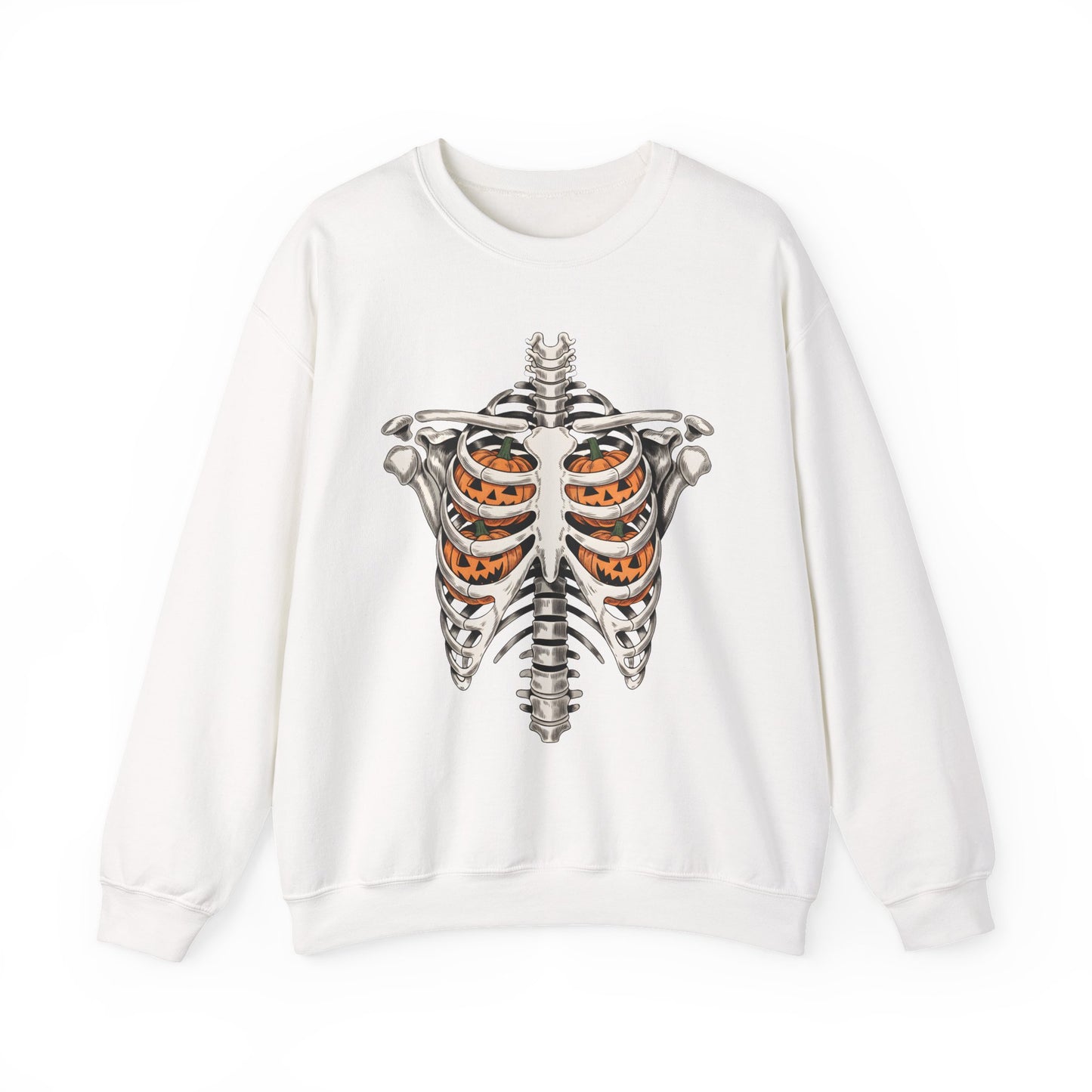 Skeletal Pumpkin Halloween Crewneck Sweatshirt - Samberule