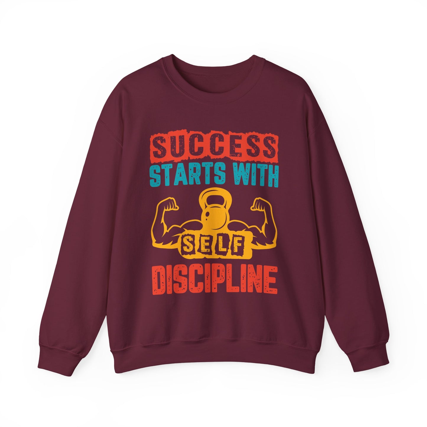 Success Starts With Self Discipline Gym Crewneck Sweatshirt