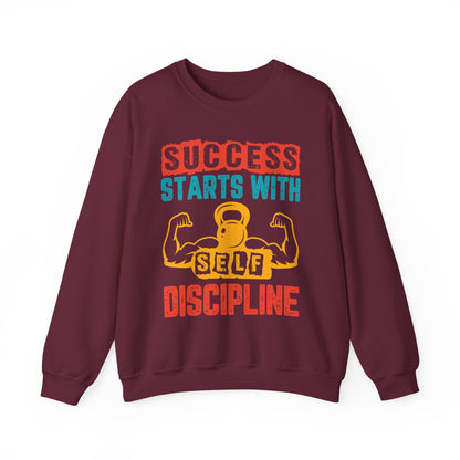 Success Starts With Self Discipline Gym Crewneck Sweatshirt