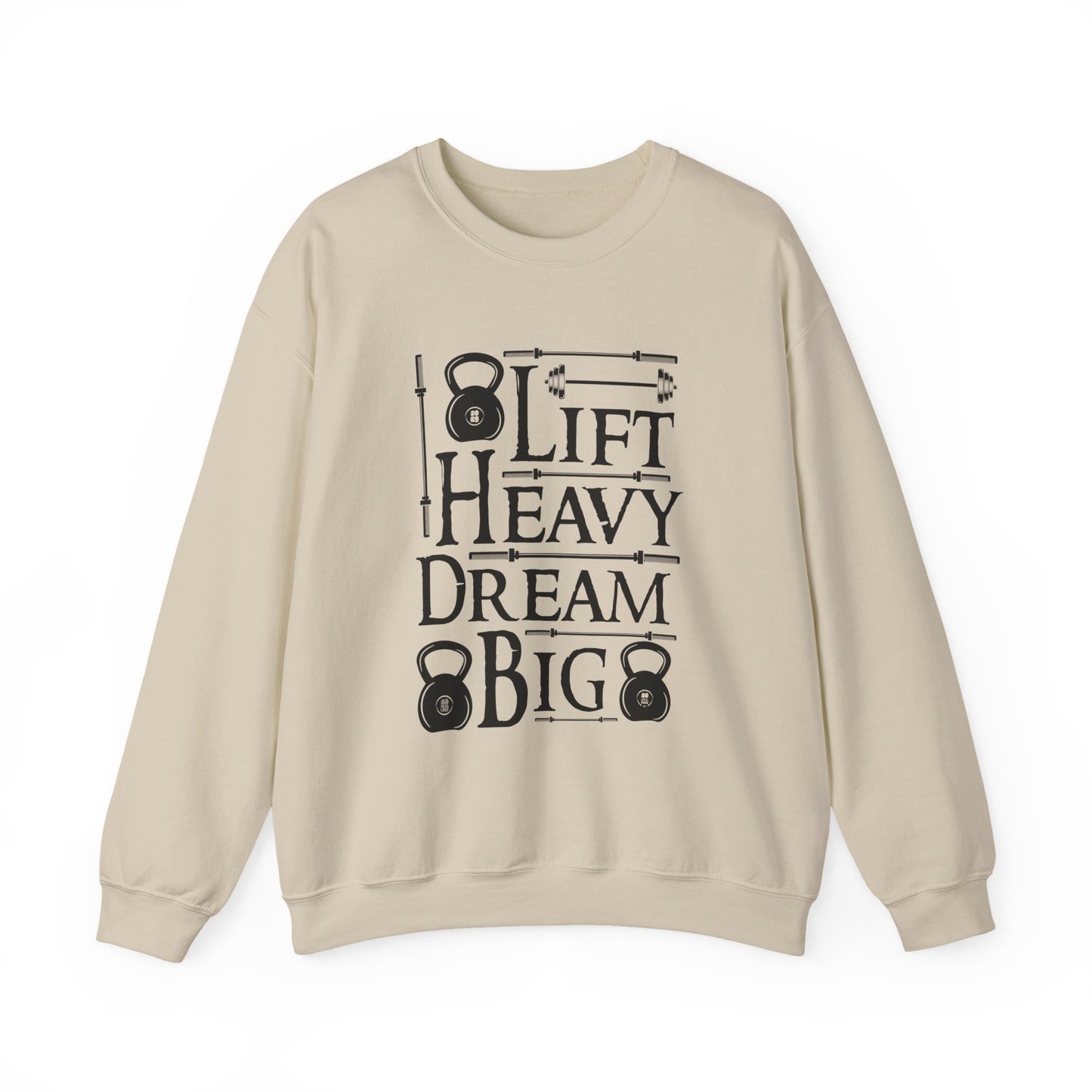 Lift Heavy Dream Big Gym Crewneck Sweatshirt