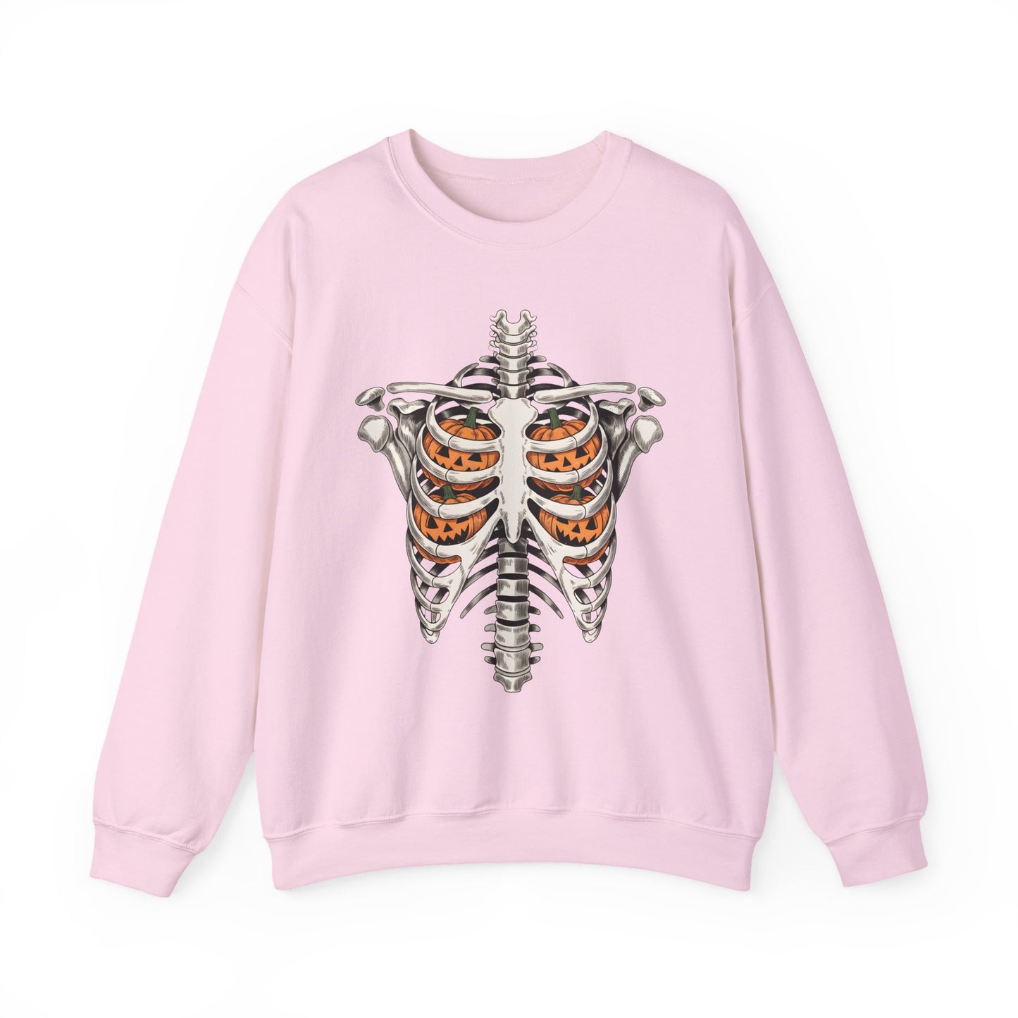 Skeletal Pumpkin Halloween Crewneck Sweatshirt - Samberule