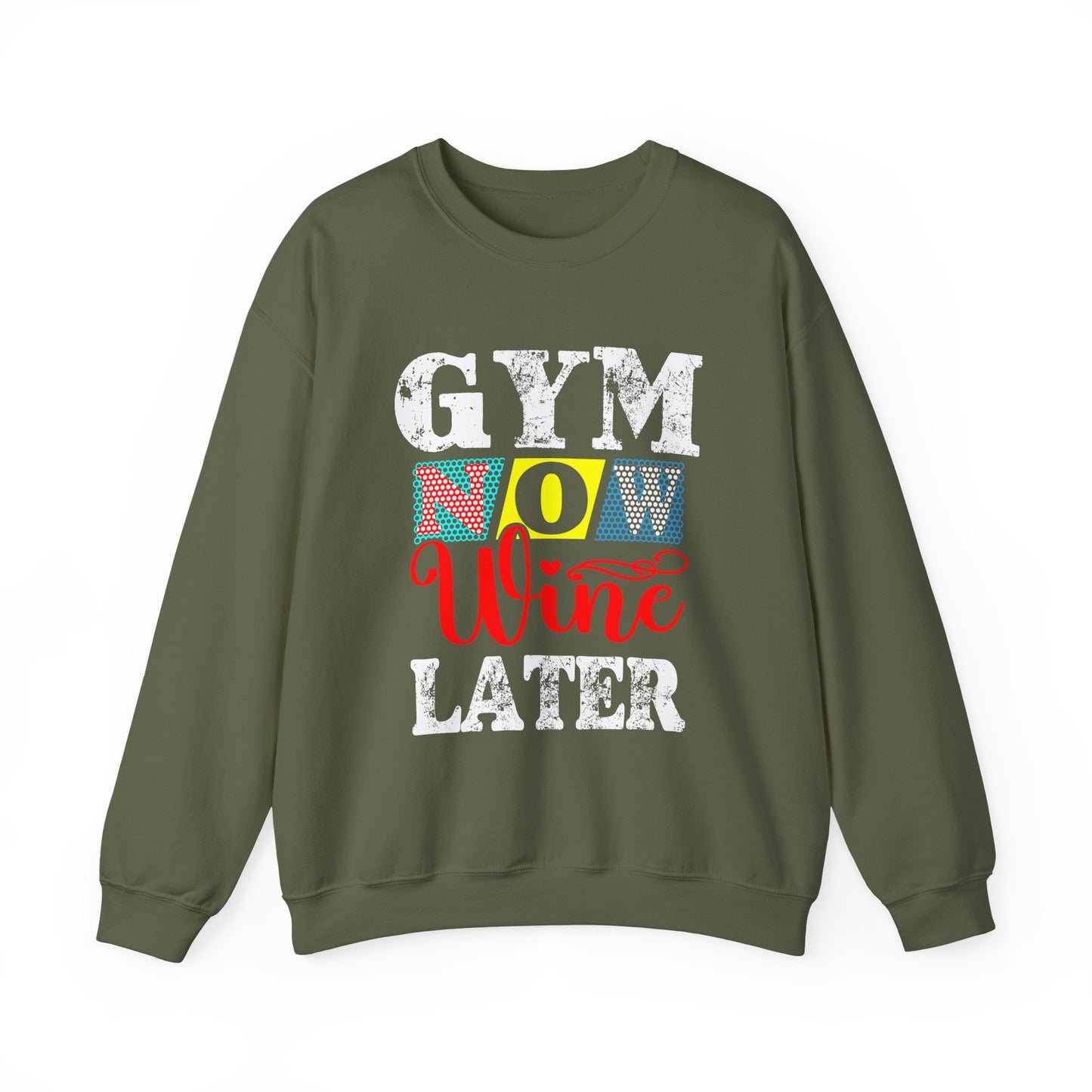 Gym Now, Wine Later Gym Crewneck Sweatshirt