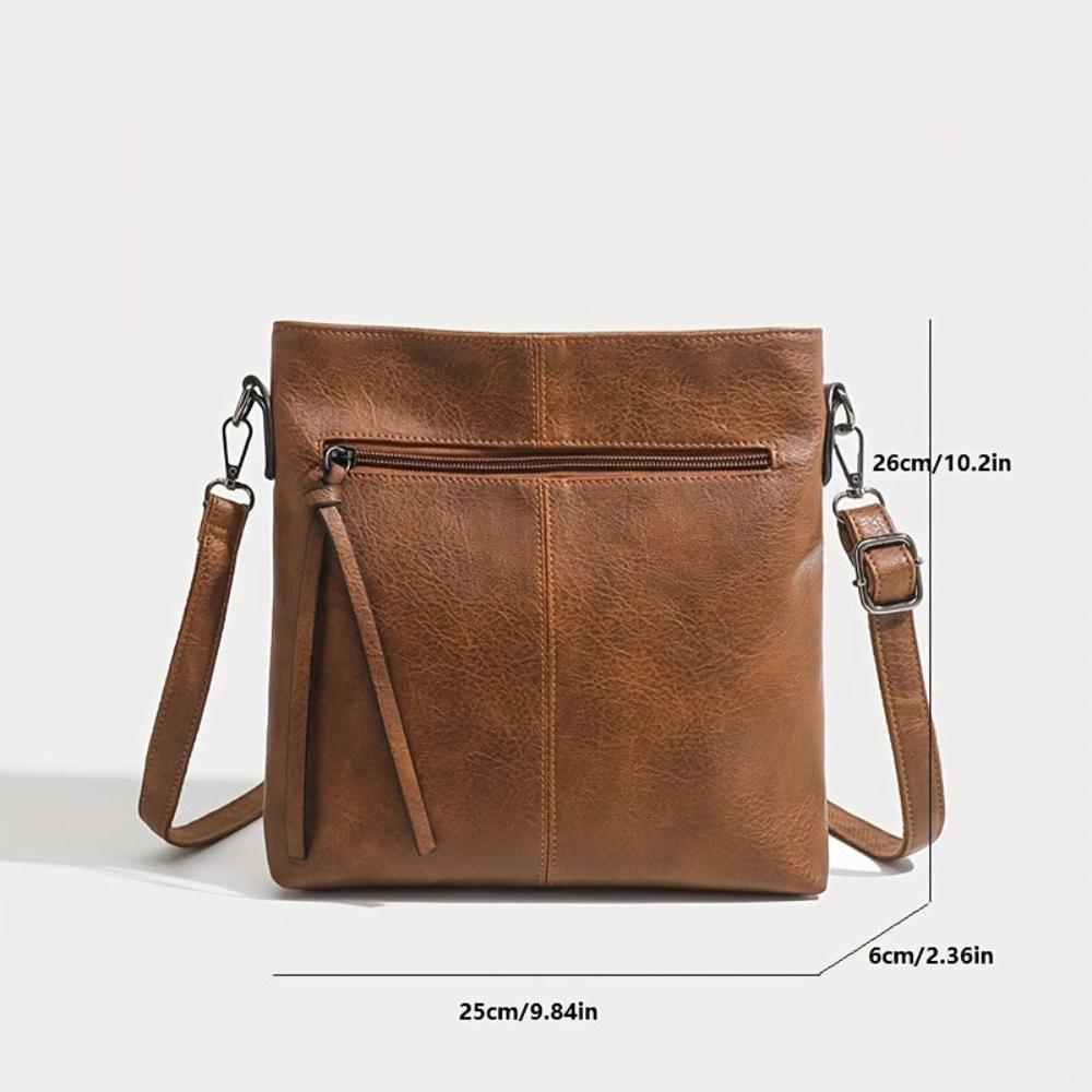 Anna - Vegan Leather Slim Crossbody Bag - Samberule