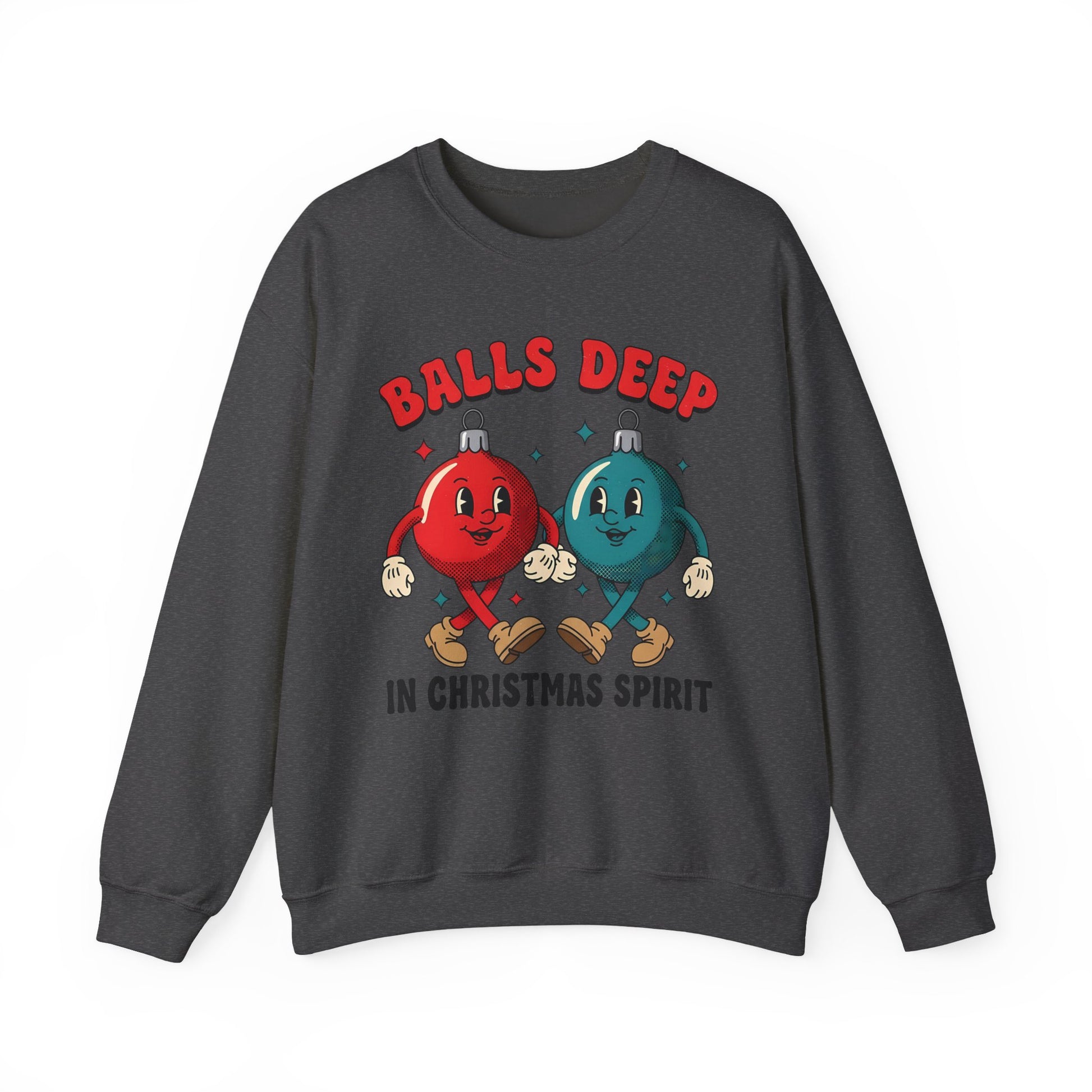 Balls Deep in Spirit Christmas Crewneck Sweatshirt - Samberule