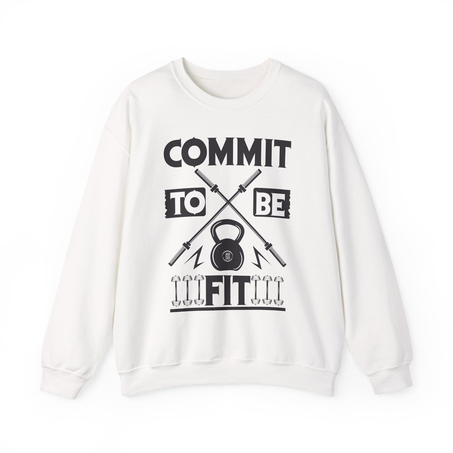 Commit To Be Fit Gym Crewneck Sweatshirt