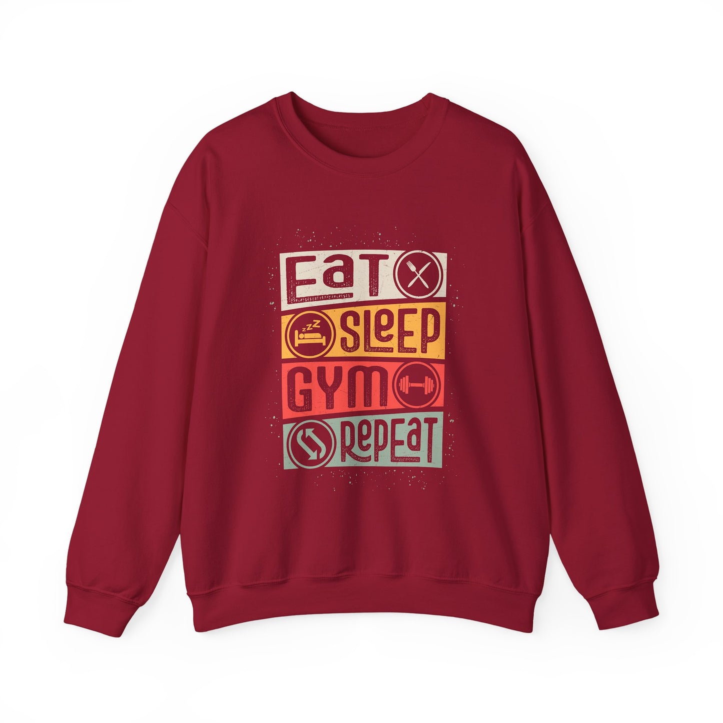 Eat Sleep Gym Repeat Gym Crewneck Sweatshirt