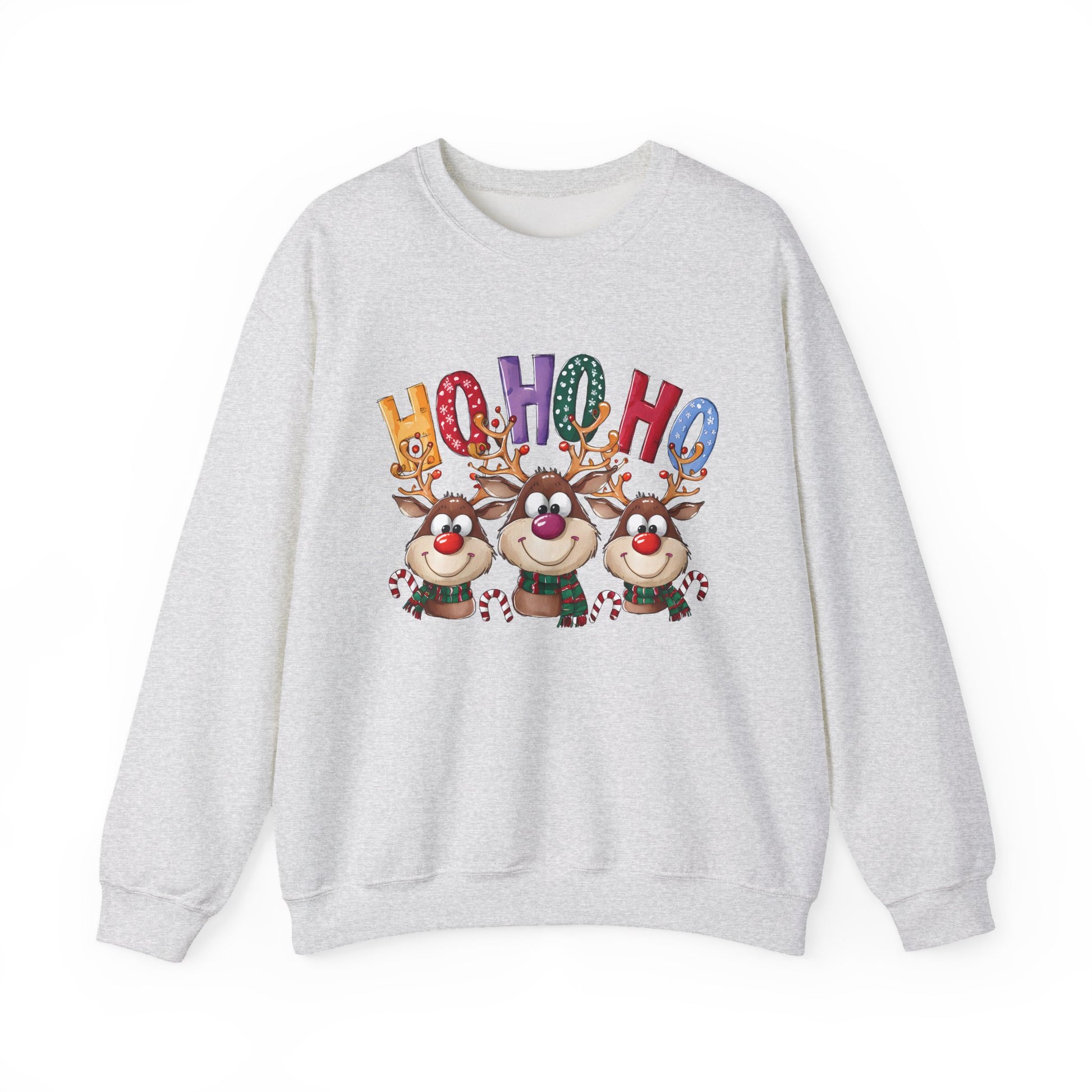 Ho Ho Ho Reindeer Christmas Crewneck Sweatshirt - Samberule