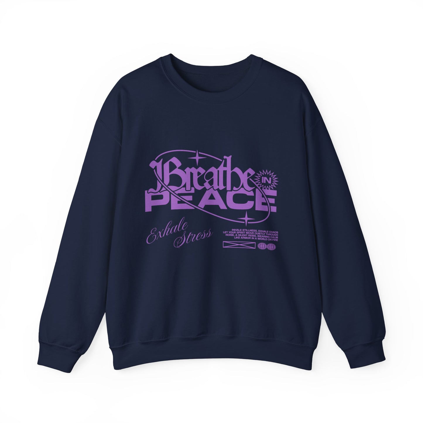 Breathe in Peace Mental Health Crewneck Sweatshirt