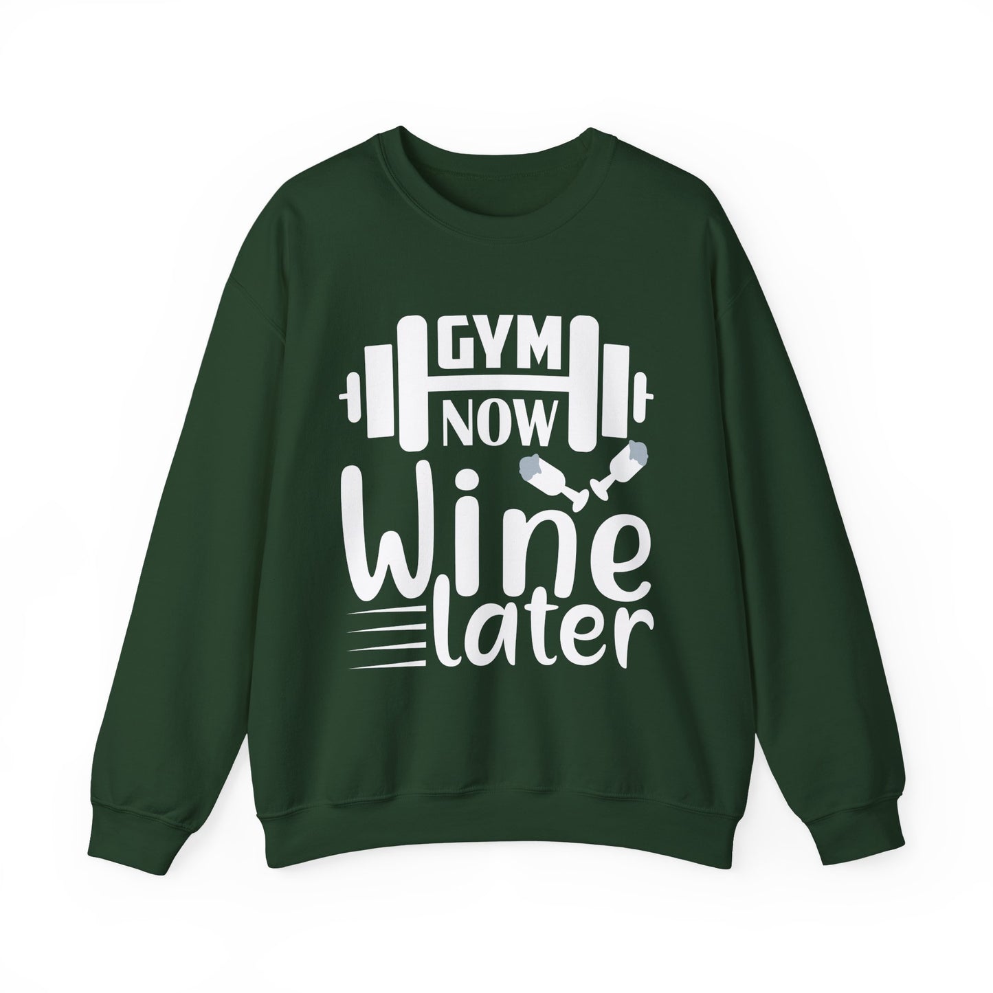 Gym Now Wine Later Gym Crewneck Sweatshirt