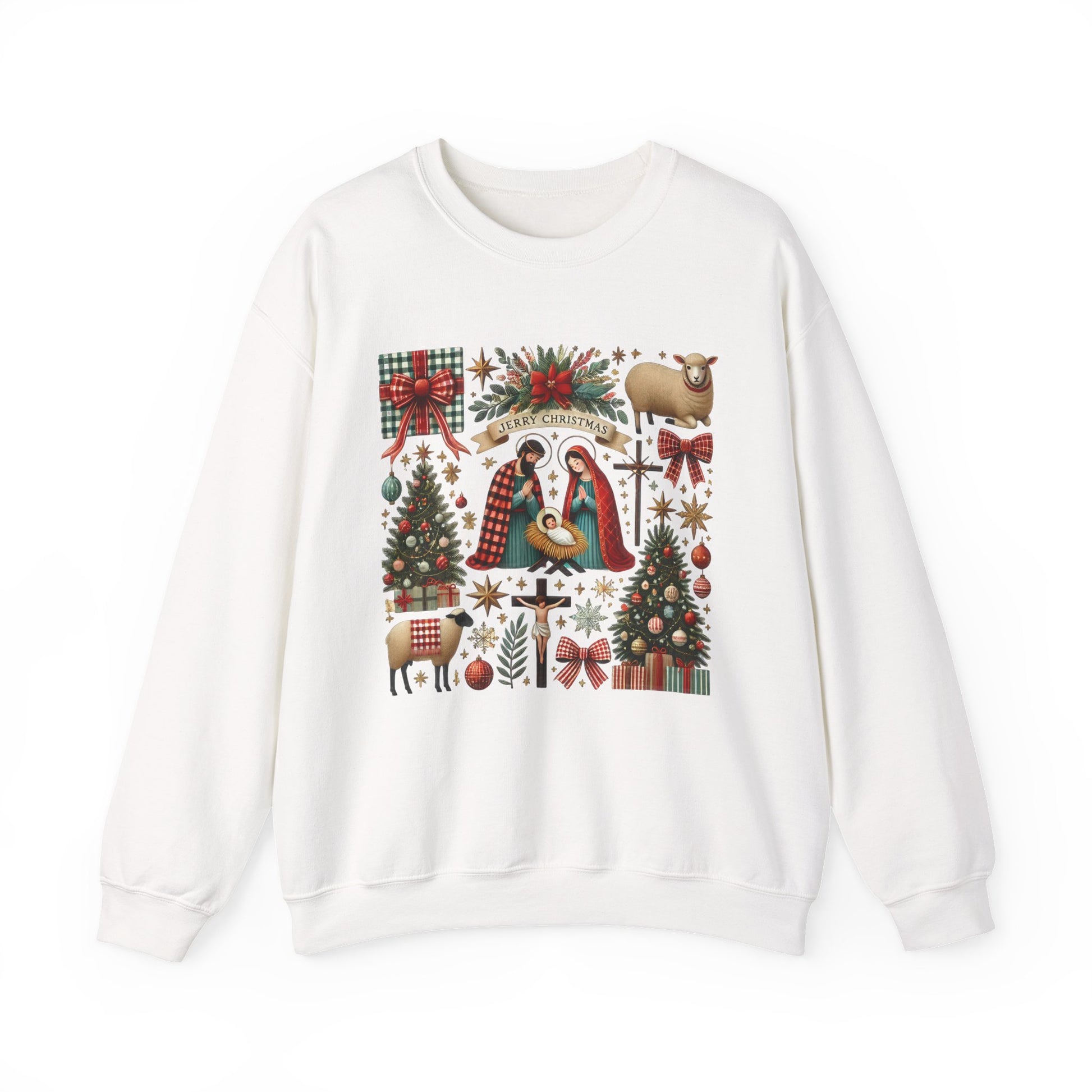 Coquette Jesus Christmas Crewneck Sweatshirt - Samberule