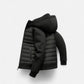 Men's Quilted Hooded Down Jacket – Spliced Design